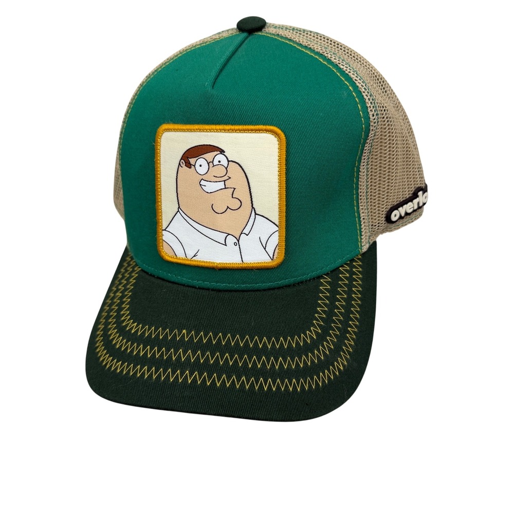 Overlord Trucker Hat Unisex OSFM Green Peter Griffin Family Guy Snapback Mesh
